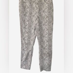Tribal Snakeskin Print Slim Straight Jeans | Neutral Animal Print | Size 4